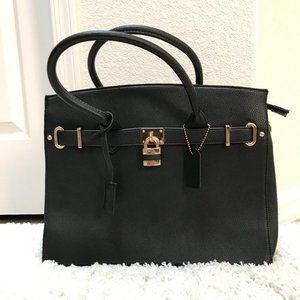 Dasein Padlock Black Satchel